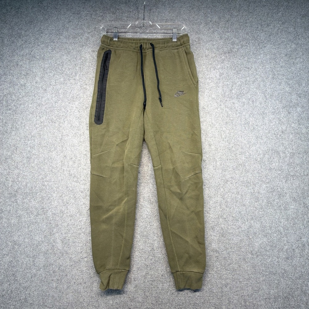 Nike Tech Joggers Mens Small Green Sportswear Fleece Gym Athleisure FB8002-222